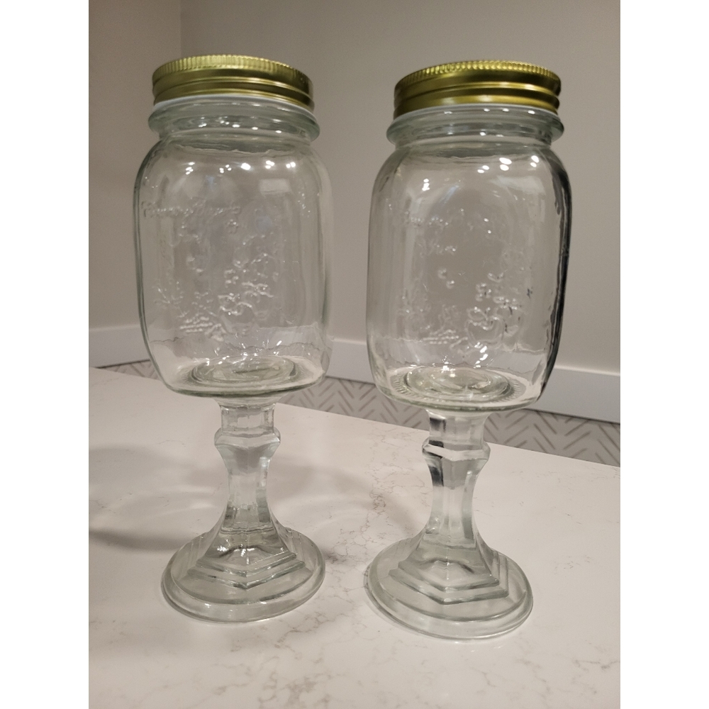 Mason jar wine glasses